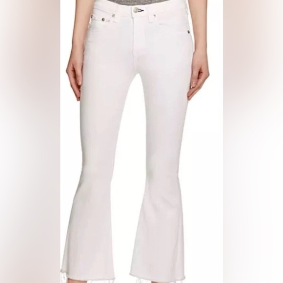rag & bone Pants - rag & bone White Flare Pants Size 26